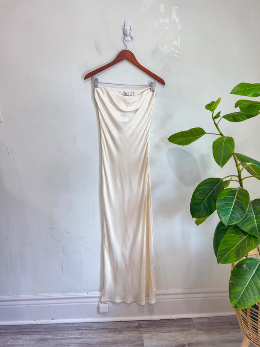 SNDYS x REVOLVE Angel Strapless Midi Dress in Champagne (Size M)