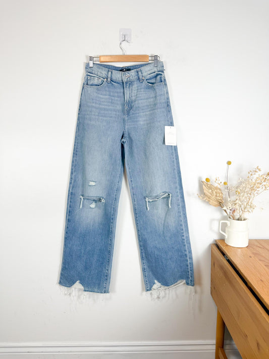 7 For All Mankind "Scout Wanderlust Jeans In Blue" NWT (Size 25)