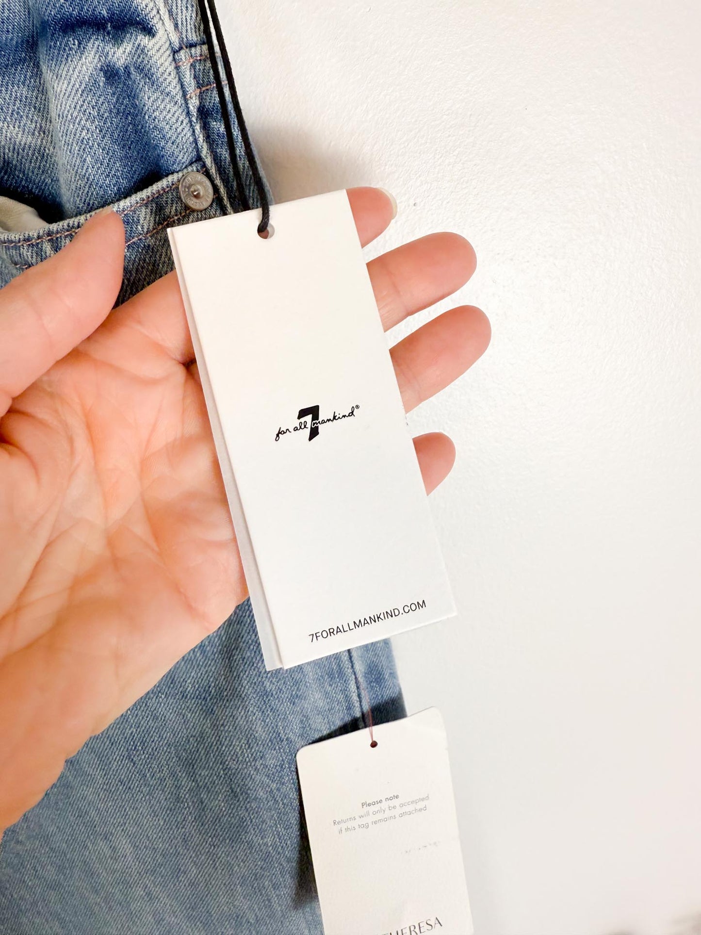 7 For All Mankind "Scout Wanderlust Jeans In Blue" NWT (Size 25)