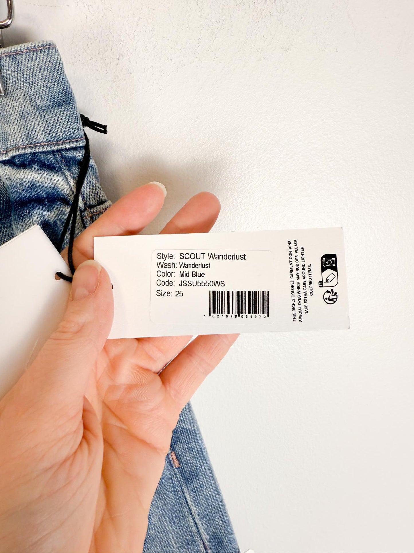 7 For All Mankind "Scout Wanderlust Jeans In Blue" NWT (Size 25)