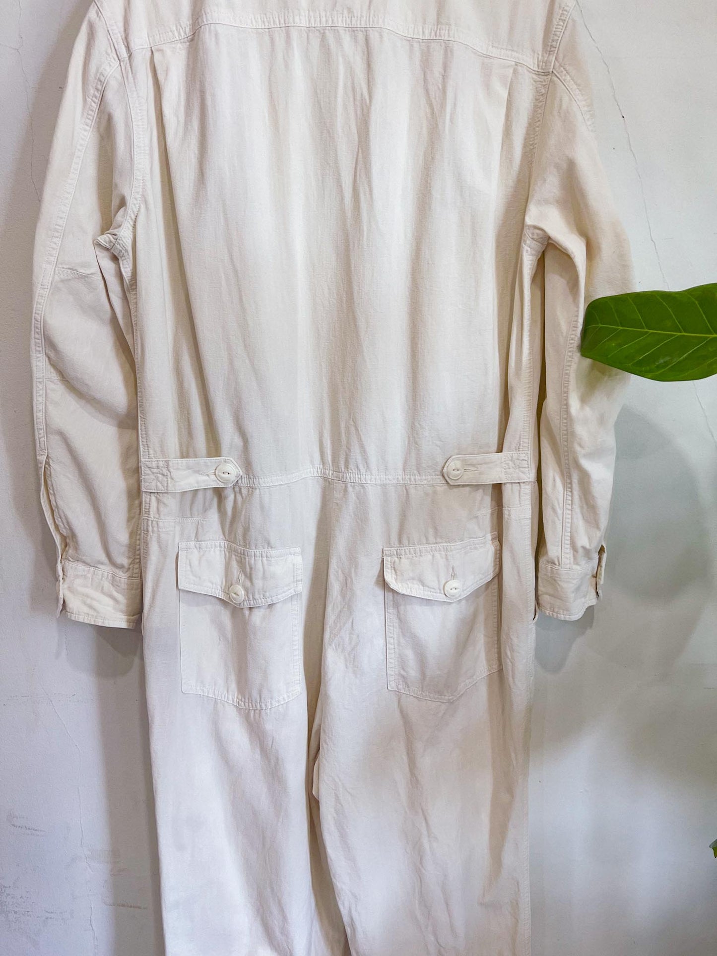 Rag & Bone "Morris Jumpsuit" in Off White (Size L)