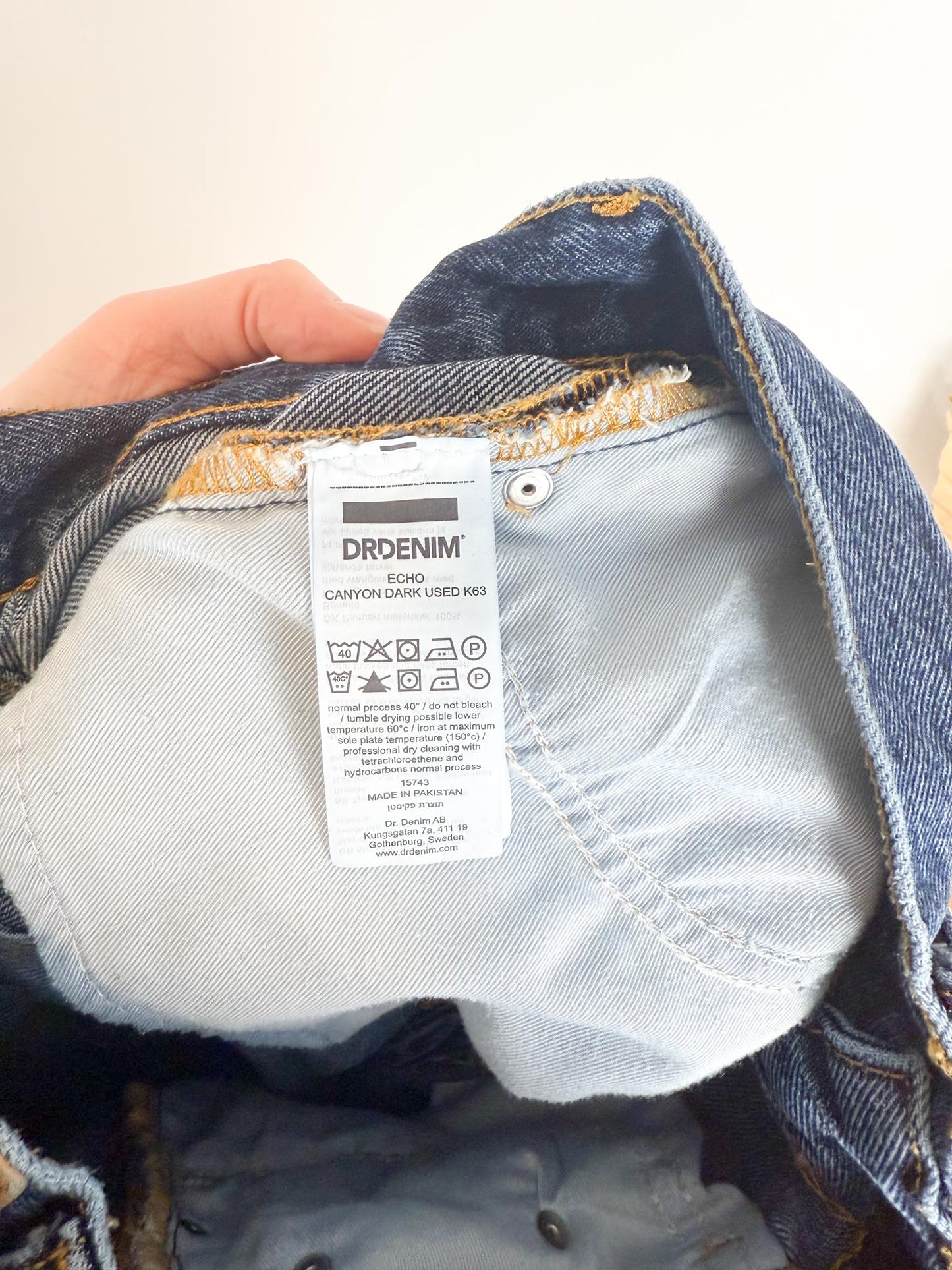 DR.DENIM "Echo Straight Jeans in Dark Canyon" (Size 28)