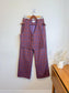 FRNCH Paris Plaid Trousers in Maroon/Orange (Size M)