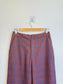 FRNCH Paris Plaid Trousers in Maroon/Orange (Size M)