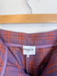 FRNCH Paris Plaid Trousers in Maroon/Orange (Size M)