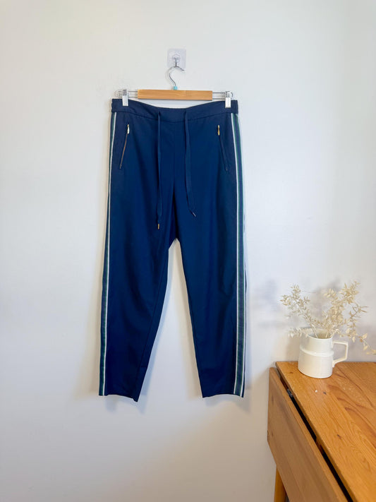 Part Two Striped Jogger Pants in Navy/Green (Size 36)