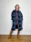 Roots "The Park Plaid Seymour Long Wool Coat in Navy" (Size XL)