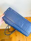 Kate Spade "Large Navy Ostrich Embossed Leather Tote"
