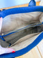 Kate Spade "Large Navy Ostrich Embossed Leather Tote"