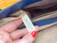 Kate Spade "Large Navy Ostrich Embossed Leather Tote"