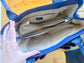 Kate Spade "Large Navy Ostrich Embossed Leather Tote"