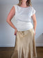 REISS Satin Top in White NWT (Size 8)