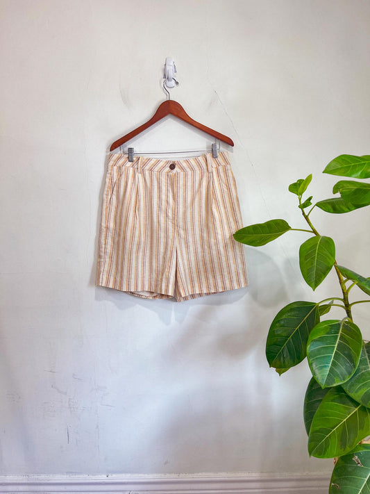 Frank & Oak Striped Cotton Blend Shorts NWT (Size 14)