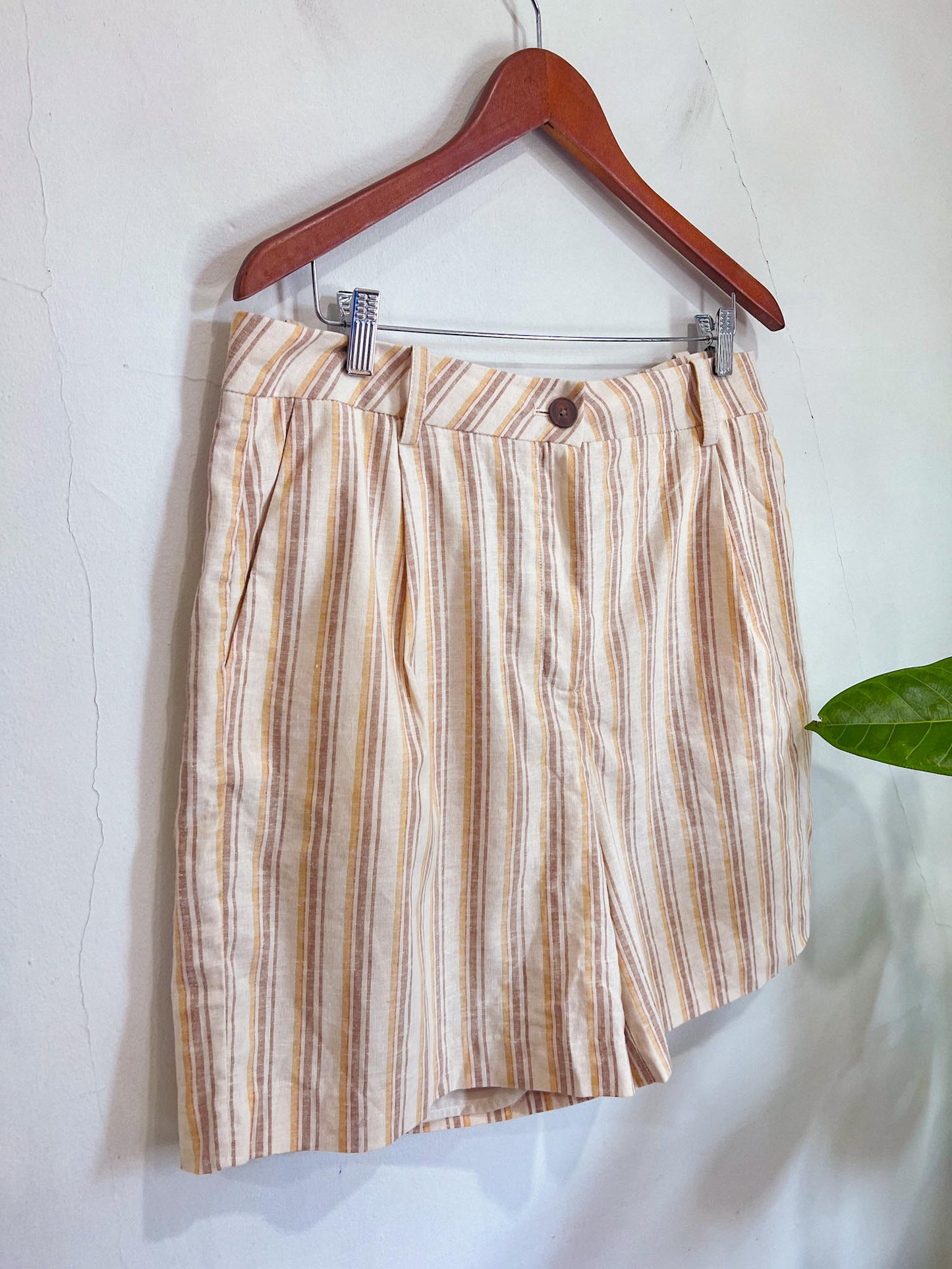 Frank & Oak Striped Cotton Blend Shorts NWT (Size 14)