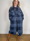 Roots "The Park Plaid Seymour Long Wool Coat in Navy" (Size XL)