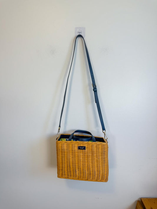 Kate Spade "Sam Floral Medley Wicker Medium Satchel"