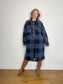 Roots "The Park Plaid Seymour Long Wool Coat in Navy" (Size XL)