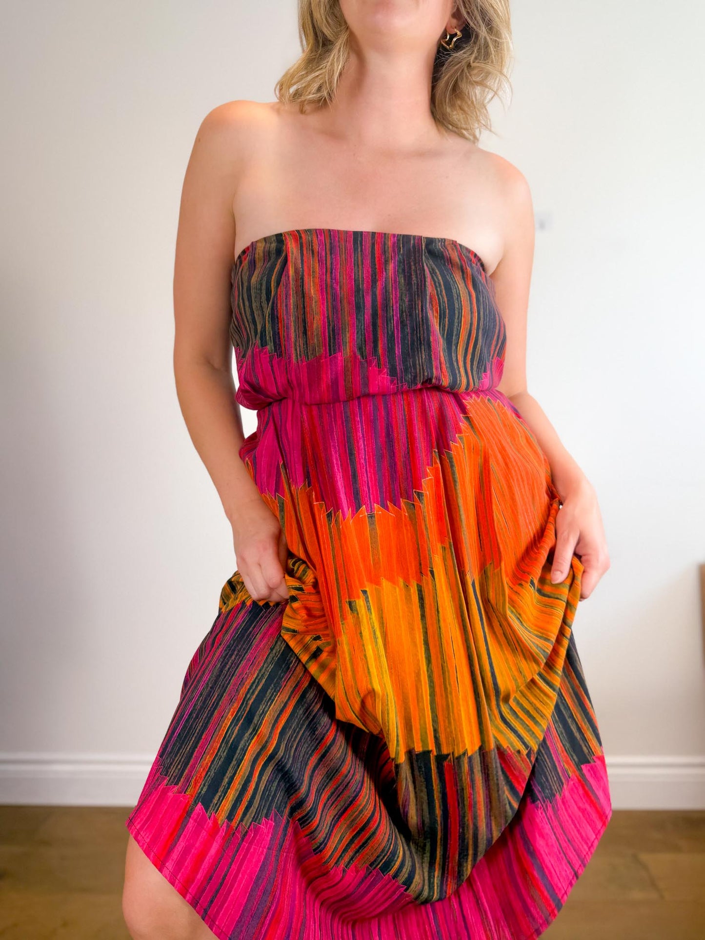 Hunter Bell Strapless Midi Dress (Size S/M)