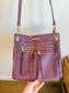 Poppy & Peonies "the Everday Crossbody Purse in Berry"