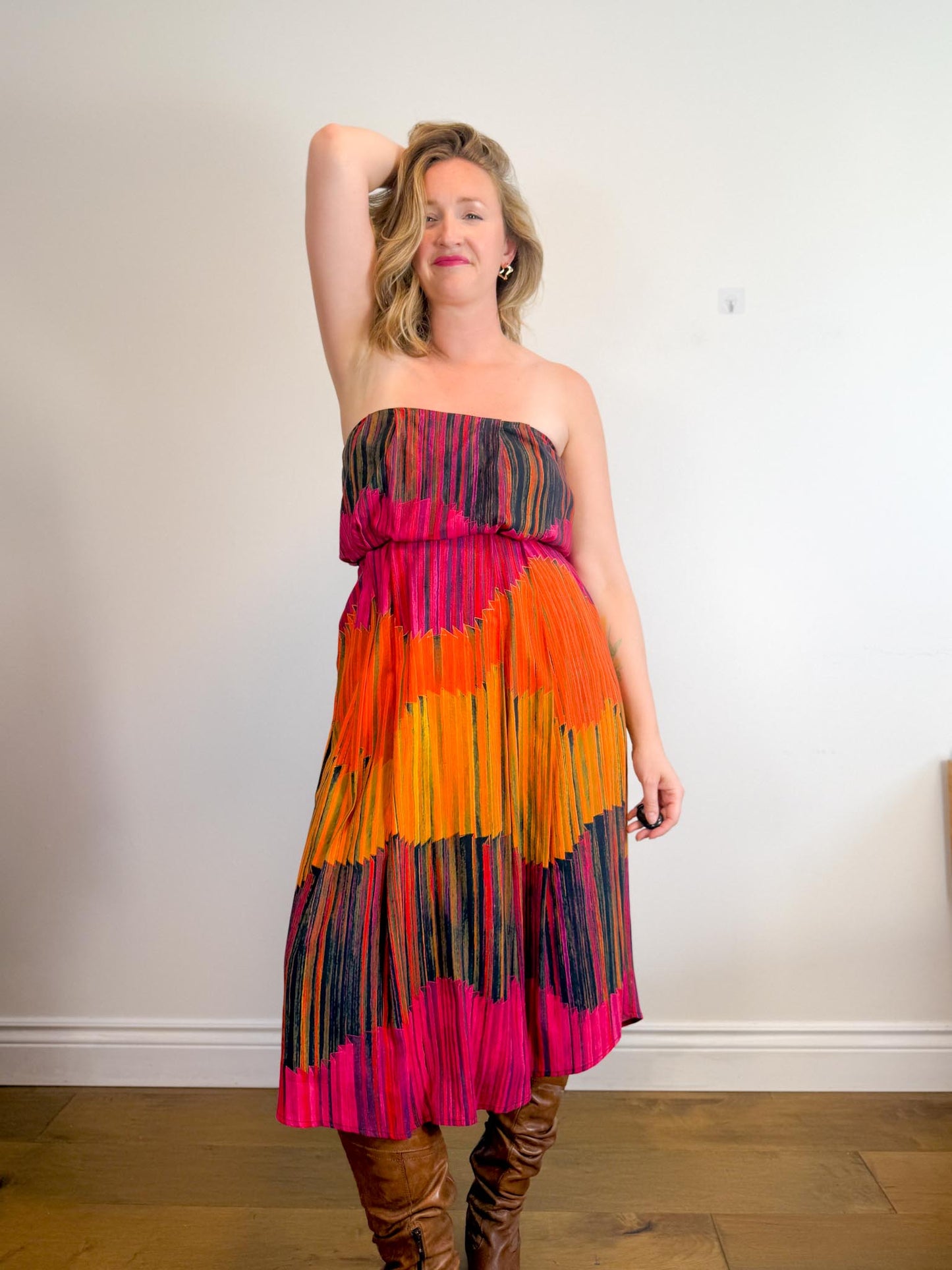 Hunter Bell Strapless Midi Dress (Size S/M)