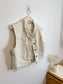 Vintage Neutral Khaki Cropped Vest (Size L)