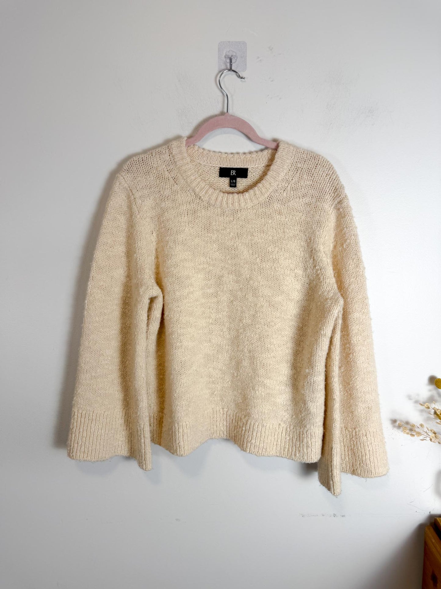 Banana Republic Wool Wide Sleeve Sweater in Cream (Size L)