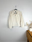 North Face Fleece Pullover Sweater in White (Size L)