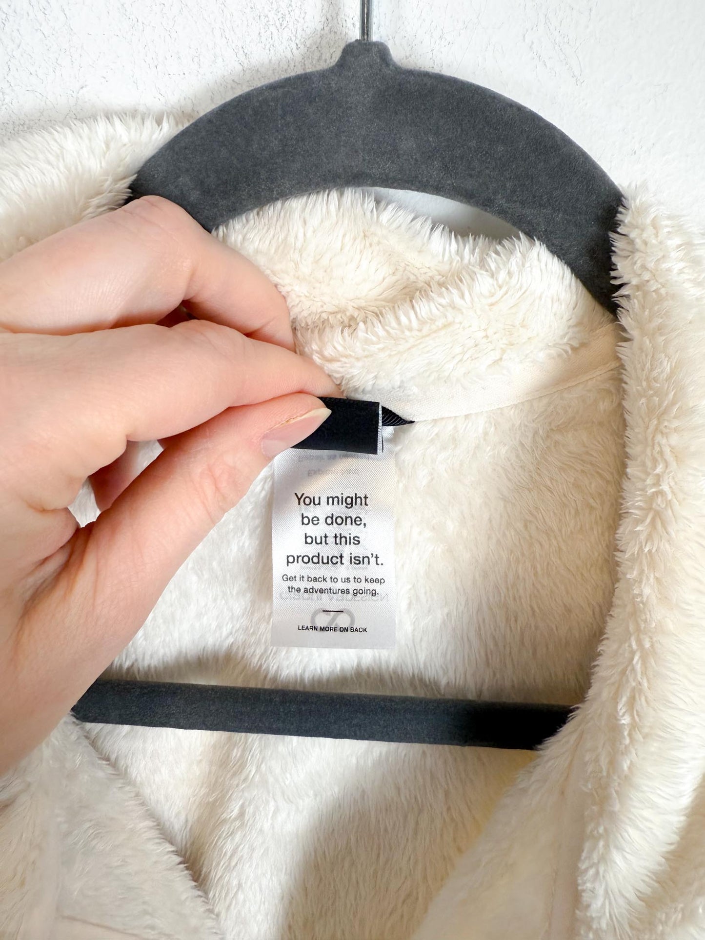 North Face Fleece Pullover Sweater in White (Size L)