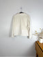 North Face Fleece Pullover Sweater in White (Size L)