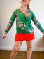 Part Two "Pax Blouse in Green Floral" (Size M/L)