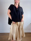 Vanis Long Short Sleeve Blouse in Black (Size L)