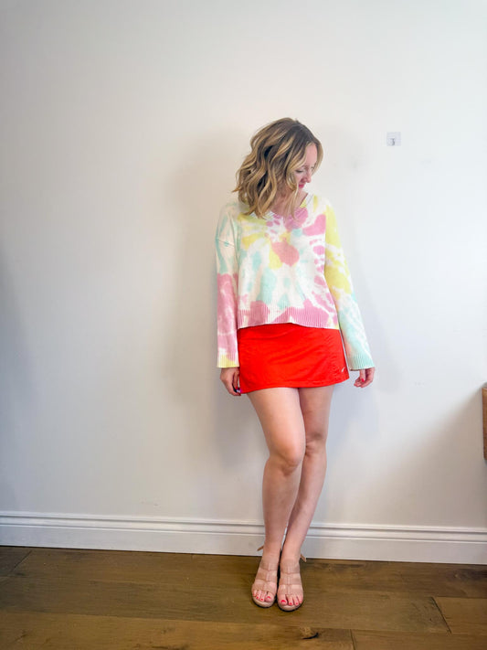 Lisa Todd Tie Dye V-Neck Sweater (Size S/M)