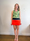 Melanie Lyne Sleeveless Top in Green/Black Print (Size S)