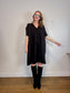 ALI GOLDEN Sustainable "Full Dress with Pockets in Black" (Size XS-M)