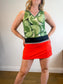 Melanie Lyne Sleeveless Top in Green/Black Print (Size S)