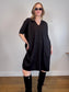 ALI GOLDEN Sustainable "Full Dress with Pockets in Black" (Size XS-M)