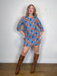 SEASALT CORNWALL Linen Floral Tunic Mini Dress (Size M/L)