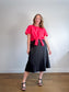 InWear Satin "ZilkyIW Midi Skirt" in Black (Size 10)
