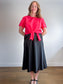 Banana Republic Cropped Front Tie T-Shirt in Hot Pink (Size L)