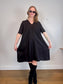 ALI GOLDEN Sustainable "Full Dress with Pockets in Black" (Size XS-M)