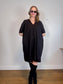 ALI GOLDEN Sustainable "Full Dress with Pockets in Black" (Size XS-M)
