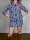 SEASALT CORNWALL Linen Floral Tunic Mini Dress (Size M/L)