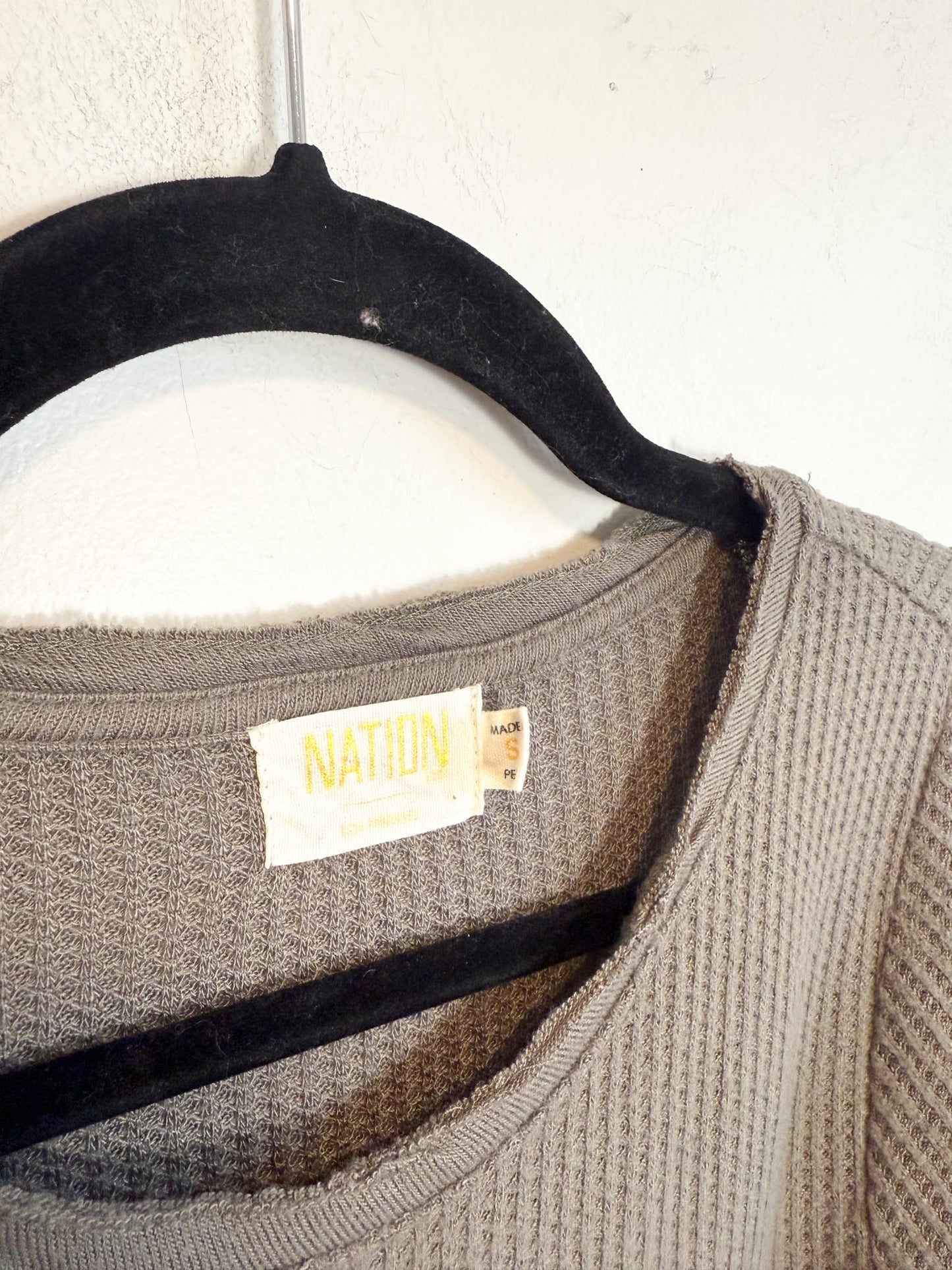 Nation LTD "Alanna Waffle Knit Dress in Grey" (Size S)