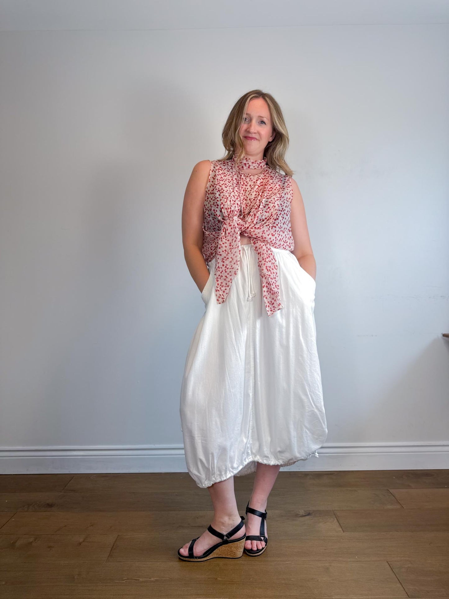 Free People "Picture Perfect Parachute Skirt in White" NWT (Size S-L)