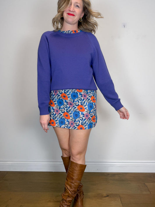 Wilfred Free Merino Wool Crewneck Sweater in Purple SOLD AS IS (Size M)