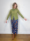 Numi Canadian "The Simone Button-Up Silk Blouse in Green" (Size M)
