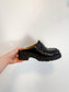 CAMPER "Milah Black Leather Clog (Size 40 / 9 )