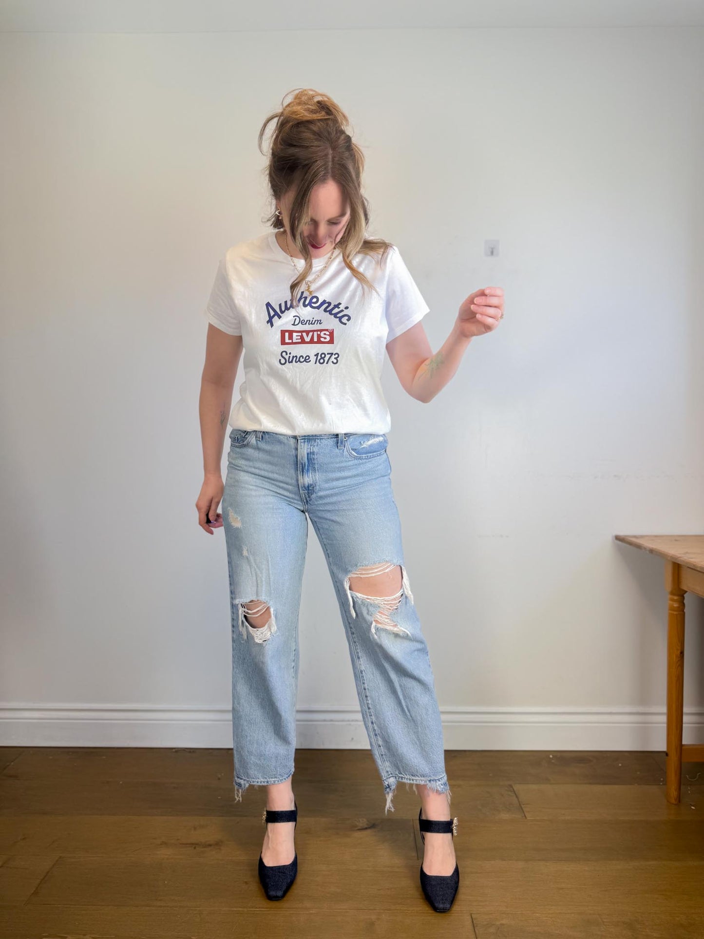 Levi’s Distressed Baggy Dad Jeans (Size 29)
