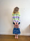 Olsen Striped Crewneck in Yellow/Green/Purple (Size XL)