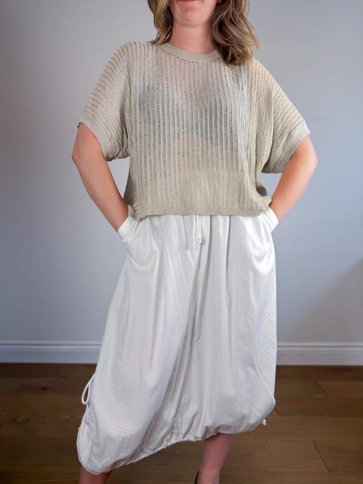MIOU MUSE Distressed Oversized T-Shirt (Size L)